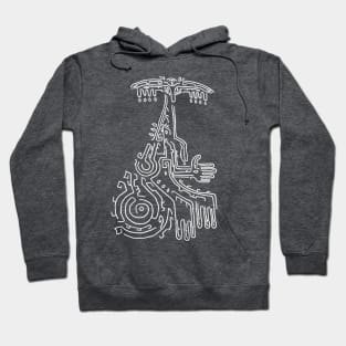 White on Gray Rauru Geoglyph (Totk) Hoodie